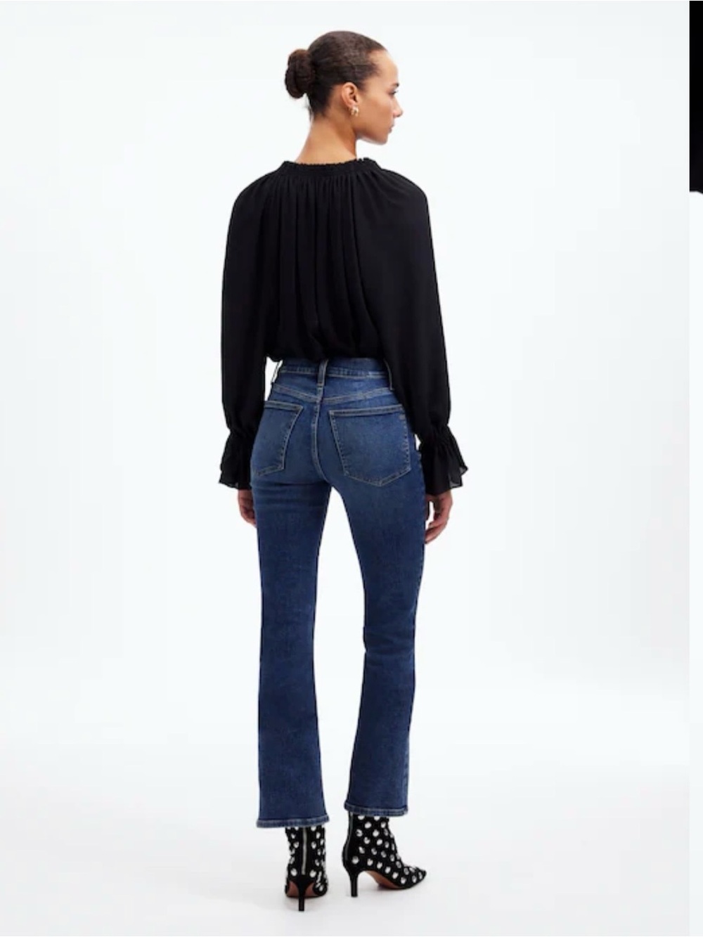 Madewell Women's Kick Out Cropped Jeans in Lenoir Wash - mid-rise - size 28 - Picture 2 of 9